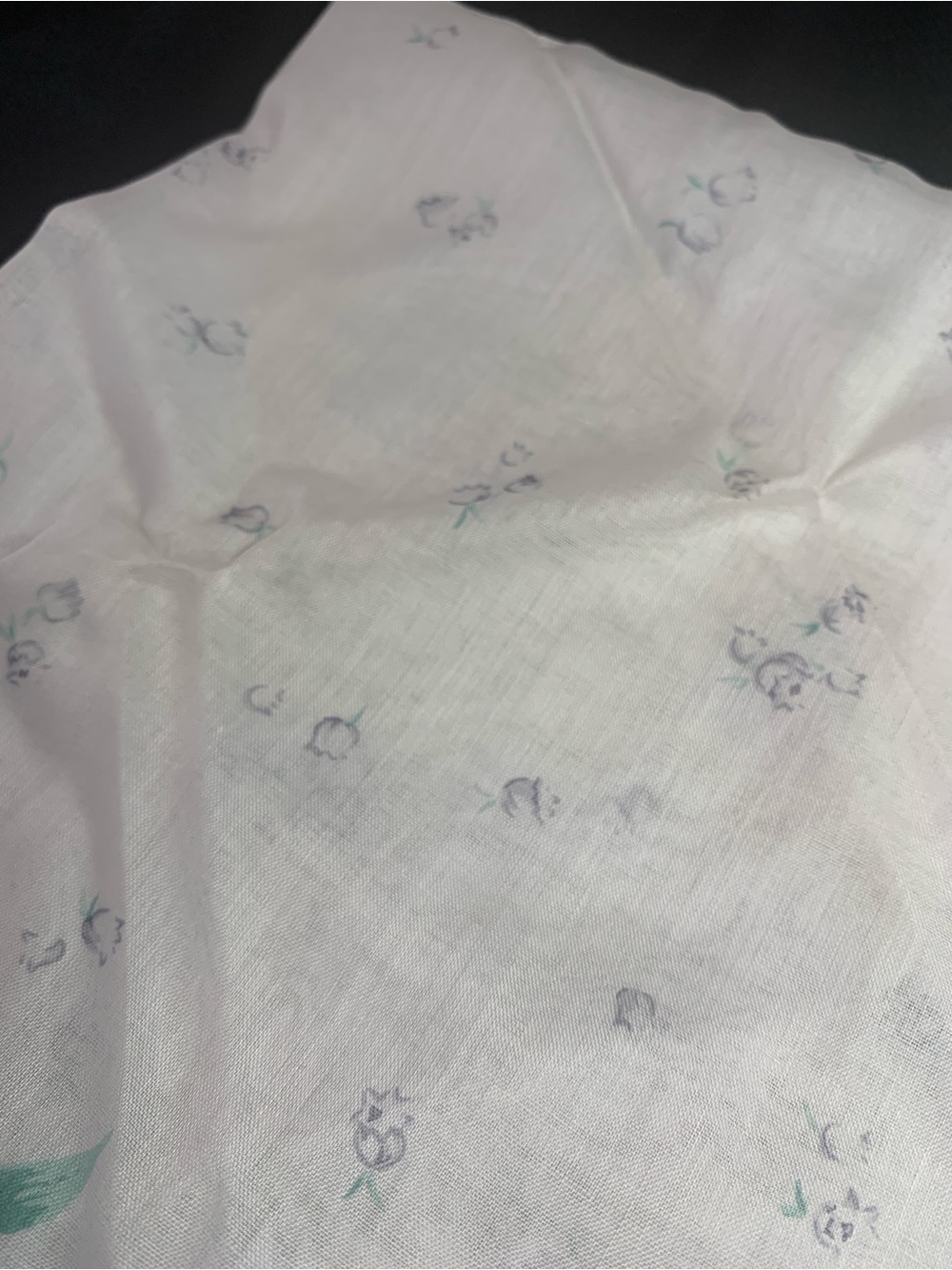 Dior Floral Mini Scarf in White and Green - Picture 4 of 16